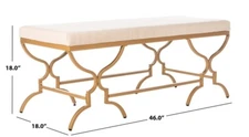 Safavieh JULIET RECTANGULAR BENCH, Reduced Price 2172733457 BCH6203A