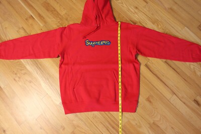 Supreme Gonz Logo Hooded Sweatshirt Red SS18 Size Medium Brand New 