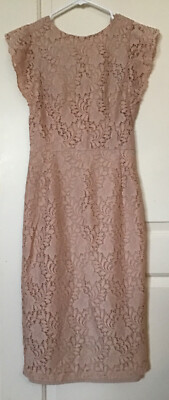 Zara Basic Collection Women s Lace  Dress Apricot Color   XS
