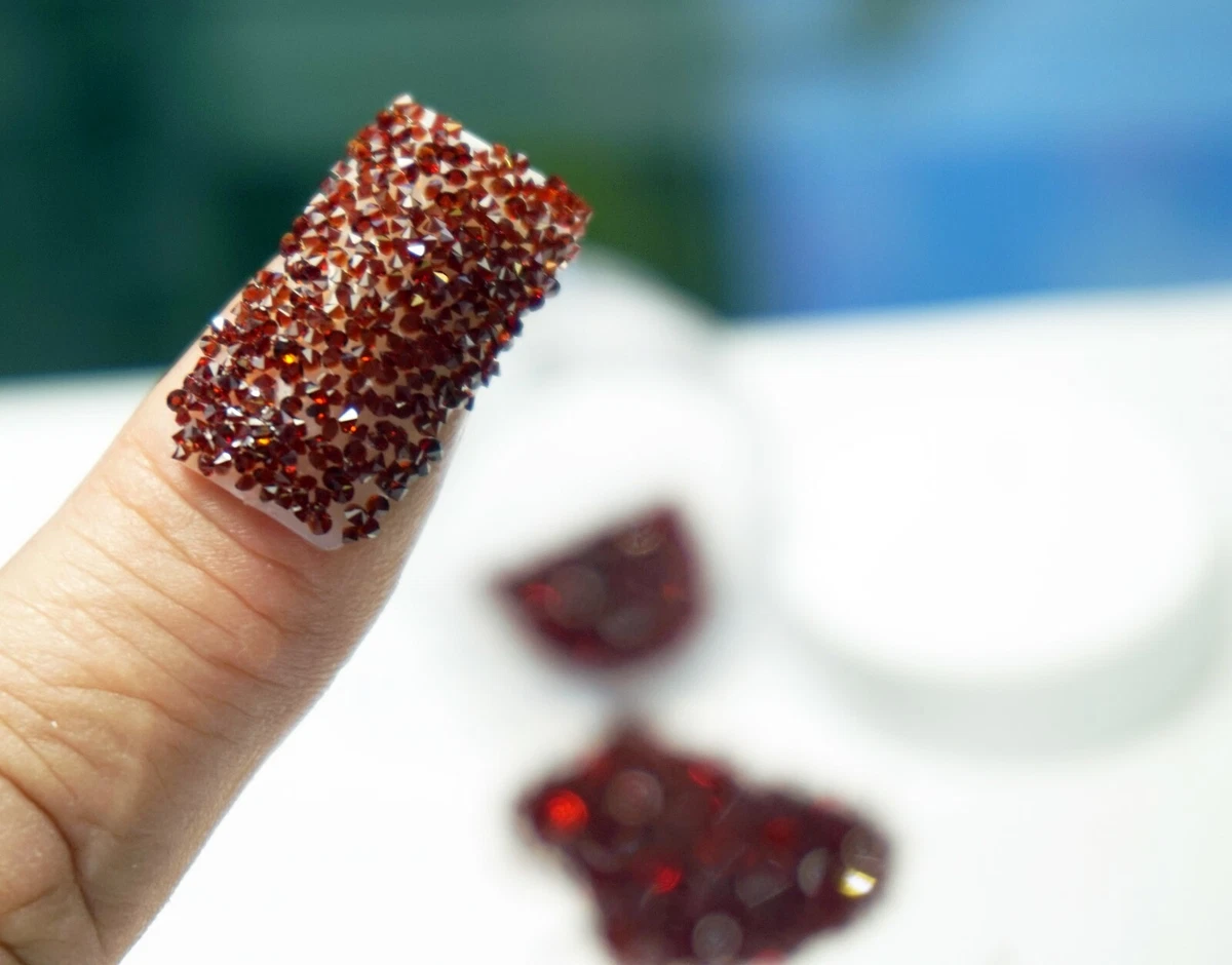 GARNET RED PREMIUM CRYSTALS FOR NAILS 1000 Pixiecrystals Nail Art Small  Gift | eBay