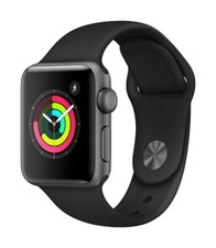 Apple Watch Series 3 38 mm Gray Case Black Aluminium Smartwatch - MTF02LLA