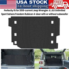 Trunk Cargo Liner Mat Tray For Jeep Wrangler JL JLU 2018-2021 4 Doors (Rubber)