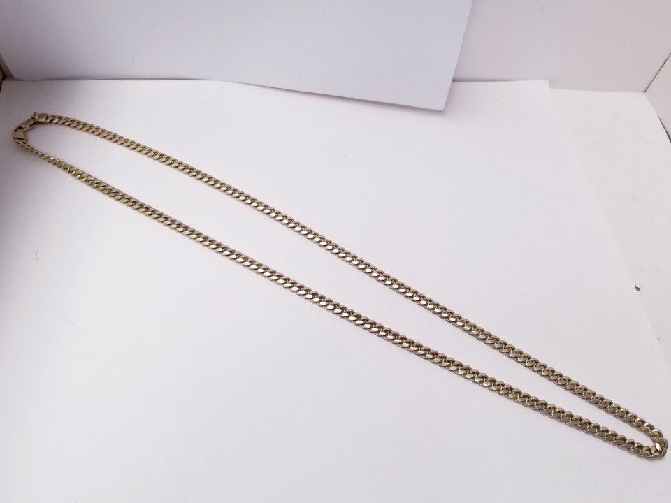 Jaxxon 5mm Gold Tone Cuban Chain 24" Necklace 34.7g eBay