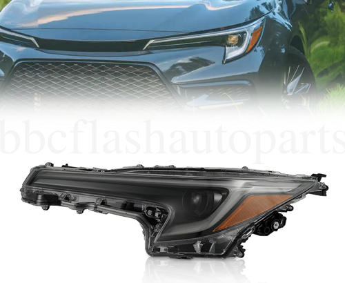 Faro Delantero LED Derecho (Lado Pasajero) Para Toyota Corolla SE/XLE/XSE 2020-2022 Negro