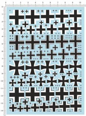 decals German marks cross for 1/72,1/48,1/32 or other scale A(399)