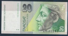 Banknoten Slowakei 1993 20a bankfrisch 20 Korun (10578861