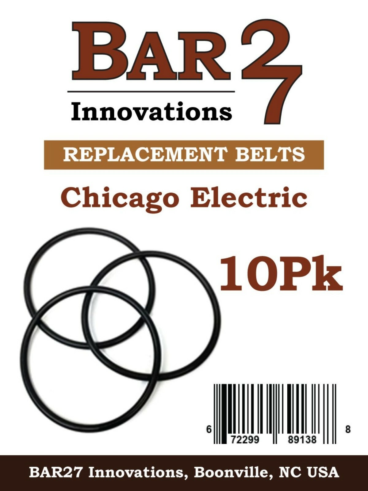 10 PACK Replacement Drive Belt CHICAGO ELECTRIC Rock Tumbler BRASS POLISHING
