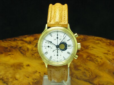 Alfred Rochat & Fils Gold Mantel Automatic Herrenuhr / Kal ETA 7750 / Ref 77.400