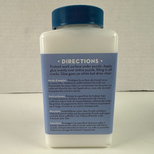 Puzzle Glue (6oz/177ml) Dries Clear & Spreader Included Cobble Hill NEW - Picture 3 of 4