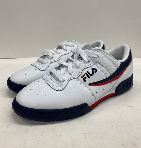 white and blue filas