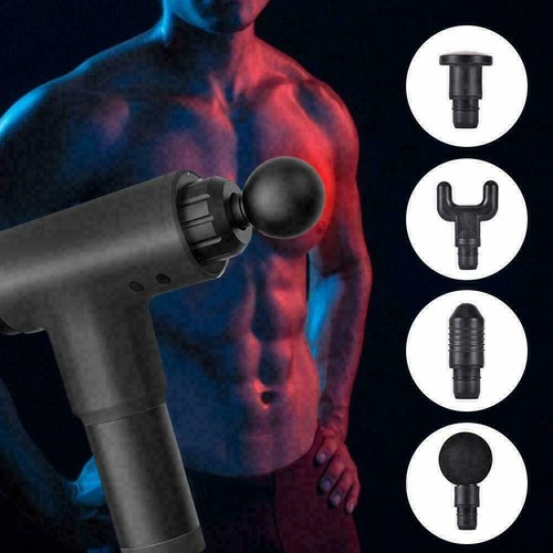 MASSAGGIATORE PORTATILE FASCIAL GUN PER MUSCOLI FACCIA SCHIENA DOLORI ADDOMINALI - Foto 7 di 8