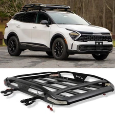 Roof Racks Cargo Basket Cross Bars with LED Lights For Kia Sportage 2023-2026 