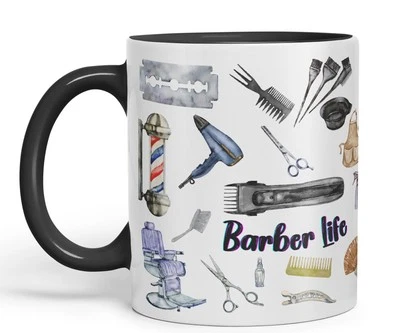 VIXAR Barber Life hairdresser Ceramic Coloured Mug Cup for Tea Coffee 330ml 11Oz Gift