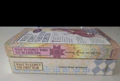 What to expect when you're expecting & what to expect the first year, 2 book lot