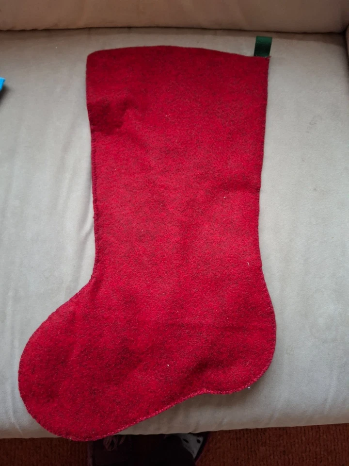 Felt Christmas Stocking Design Snowman New 16" long - Image 2 of 2