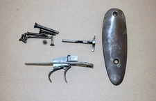 Remington Whitmore Model 1873 Shotgun Triggers/Butt Plate/ Extractor Parts- LOT