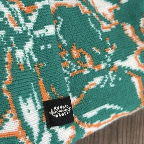 Free People 跳跃提花豆豆全新带标签冷绿色数字迷彩活动户外 — 第 4/4 张图片