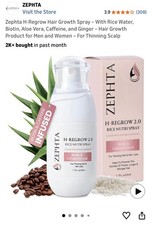 ZEPHTA H-REGROW 2.0 Hair Growth Spray Biotin & Caffeine for Thinning Hair