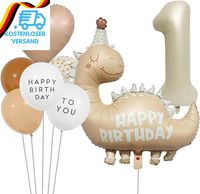 Dino Geburtstagsdeko 1 Jahr Junge, Dino Luftballon 1. Geburtstag Junge MäDchen,