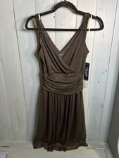 New Chaps Black Embellished Beaded Straps Mesh Mini Dress | Size 6