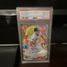Topps 2025 Bowman Chrome Melt Mashers Cam Smith Gold /50 Rookie Auto #MM-22