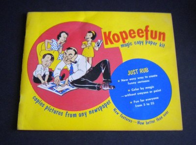 ^Vtg 1940s Kopeefun Magic Copy Paper Kit Design Pattern Book Embree
