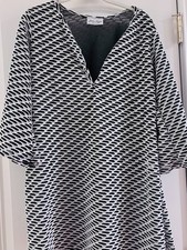Jordan Taylor Tunic Coverup Size Large Mesh Open Knit V Neck 3/4 Sleeve READ