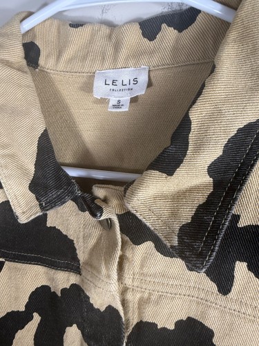Le Lis Collection Cow Print Denim Jacket | Small | eBay