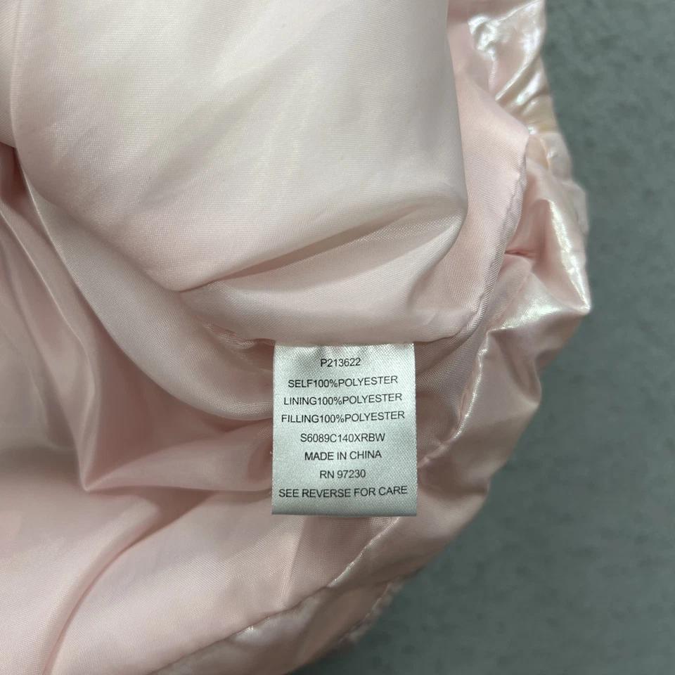 Almost Famous Women's Vest Size 1X Light Pink Shiny Full Zip Closure - Image 4 of 4