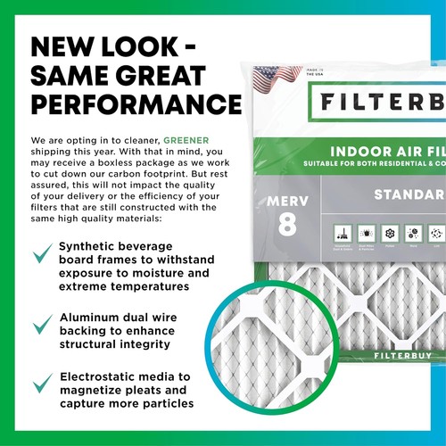 Filterbuy 14x25x1 Pleated Air Filters, Replacement for HVAC AC Furnace (MERV 8) - Bild 3 von 14