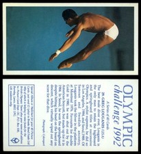 Greg Louganis #29 Olympic Challenge 1992 Brooke Bond Card