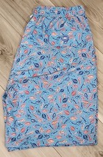 Peter Millar Seaside Shorts Men's Large Lined 3 Pockets Drawstring AOP Sea Life