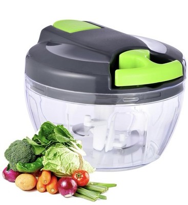Manual Food Processor Vegetable Chopper, Portable Hand Pull String