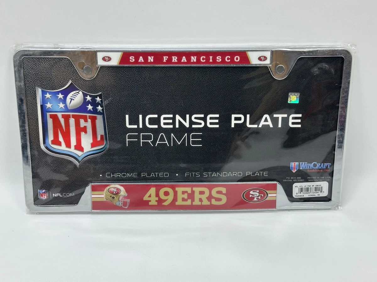 Plaque D'immatriculation Personnalisée San Francisco 49ers – Design Bois – Découpée Laser – 6x12