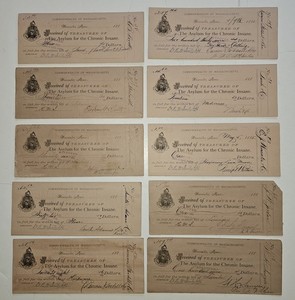 10 Canceled Check Folders From Asylum for the Chronic Insane