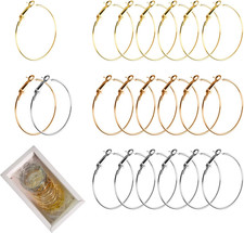 60Pcs Hoop Earring Findings Stainless Steel Earrings Beading round Earrings Open