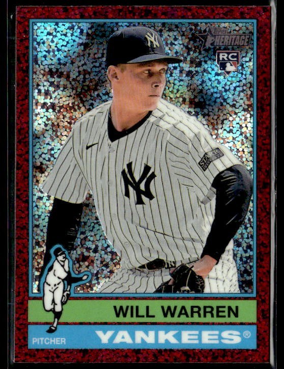 L12,712 - 2025 Topps Heritage Chrome Burgundy Sparkle Refractor #281 Will Warren