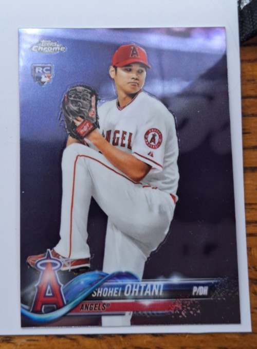 2018 Topps Chrome Shohei Ohtani White Jersey Rookie Card #150