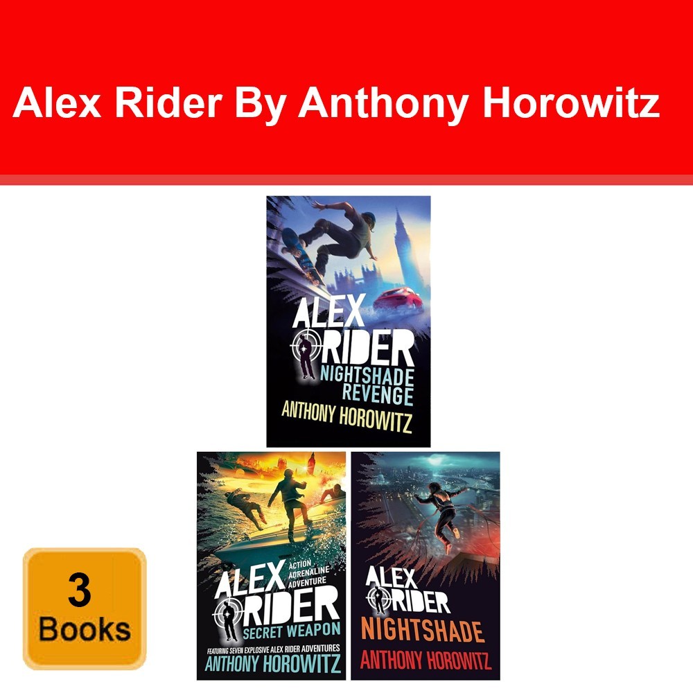 Alex Rider Series 3 Books Set by Anthony Horowitz Secret Weapon, Nightshade