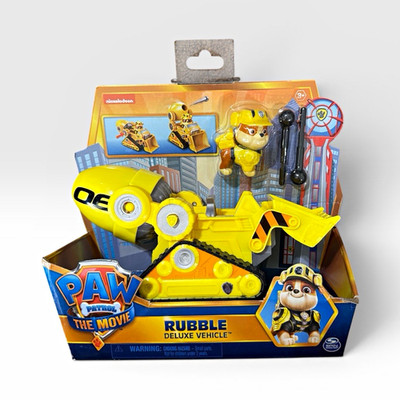 Spin Master PAW Patrol The Movie Rubble Deluxe Vehicle Toy Set, Ages 3+ (2023)