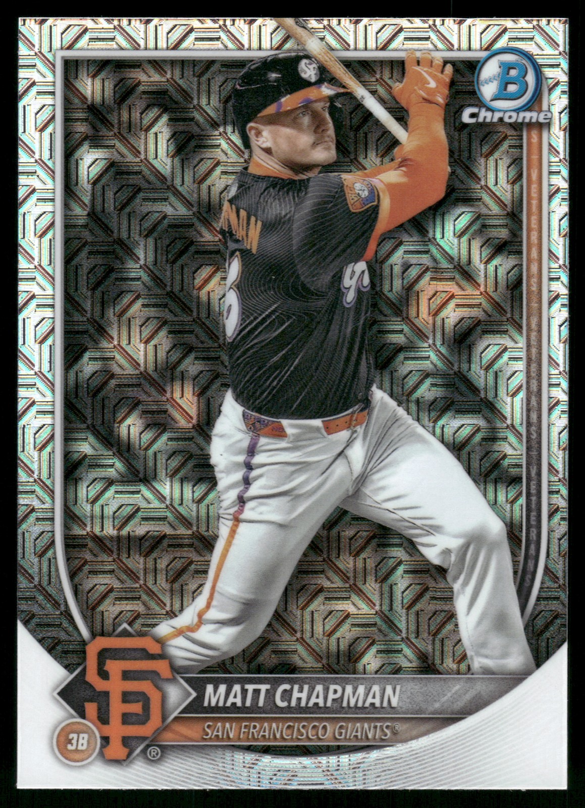 2025 Bowman Chrome #49 Matt Chapman Mojo Refractors