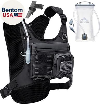 Running Vest with 2L Water Bladder, Hydration Backpack, USA Original Patent, Lig