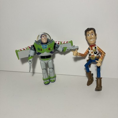 Disney Pixar Thinkway Toy Story Buzz Lightyear 5'' & Woody 6.5'' Figures 1995