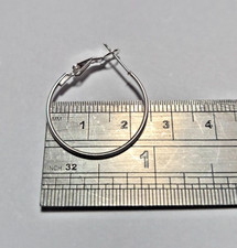 Image of 925 Sterling Silver Hoop Earrings – 20mm 25mm 30mm 40mm – Unisex, Classic Round