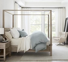 2 New Pottery Barn Kids 3 in 1 Linen Cotton Curtains Blackout 44  x 96" White
