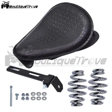 For Yamaha VStar 1300 1100 950 650 Black Motorcycle Bobber Solo Seat Spring NEW