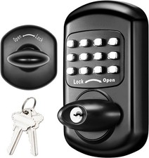 Keyless Entry Keypad Deadbolt - Digital  Mechanical Door Lock, Low Power Ris...