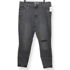 NWT Old Navy Women's Black Rockstar Super Skinny Extra High Rise Jeans US 18