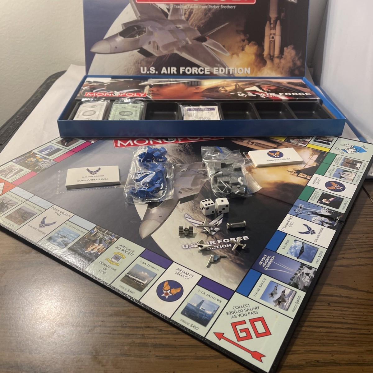 Monopoly U.S. Air Force Edition Board Game USAF 100% Complete | eBay