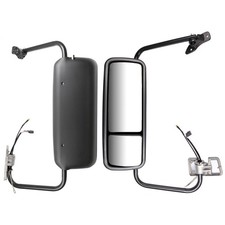 Pair Side Primed Truck Mirrors For 2004-18 Freightliner Centurycolumbia